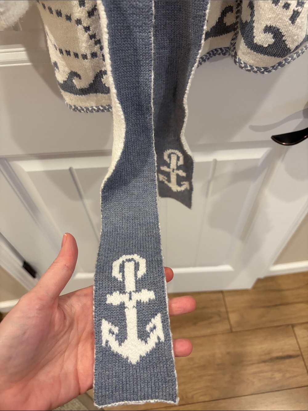 Vineyard Vines White and Light Blue Intarsia Nautical Cardigan Large NWT - Picture 9 of 16